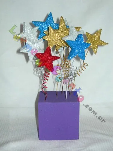 Adornos para tortas Estrellas y formas brillantes de colores