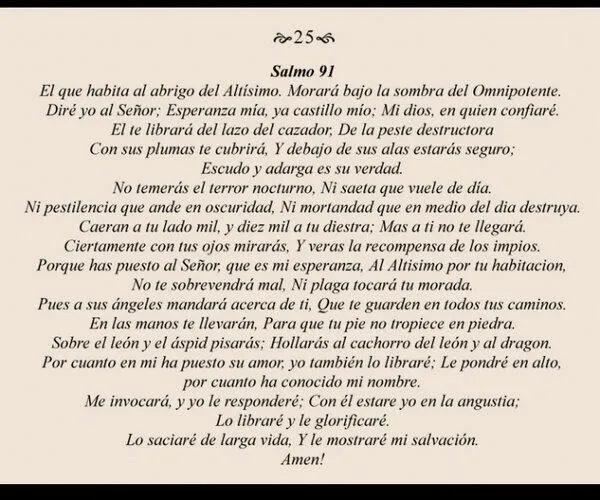 ADRIANA AZZI on Twitter: "El Salmo 91 es de máxima proteccion ...