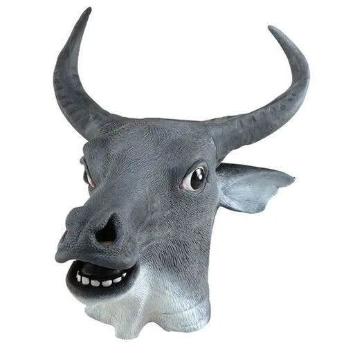 adultos llena la cabeza de goma de los animales de la vaca máscara ... adultos llena la cabeza de goma de los animales de la vaca máscara ...