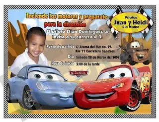 ... de adultos para mesas de discotecas!!: Invitacion de Cars de los ... de adultos para mesas de discotecas!!: Invitacion de Cars de los