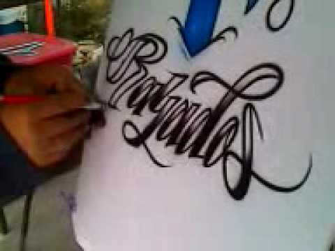 aerografia en playera - YouTube