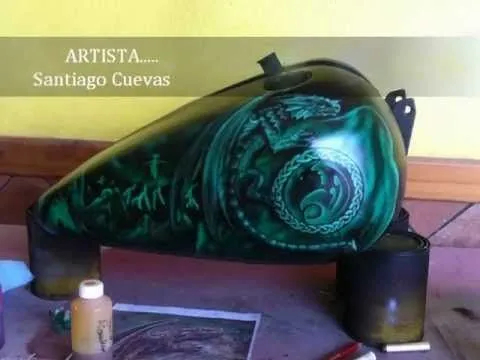 Aerografia Vallarta. Reparacion en tanque harley davidson.wmv ...