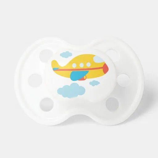 Aeroplano amarillo del dibujo animado chupetes para bebes | Zazzle Aeroplano amarillo del dibujo animado chupetes para bebes | Zazzle