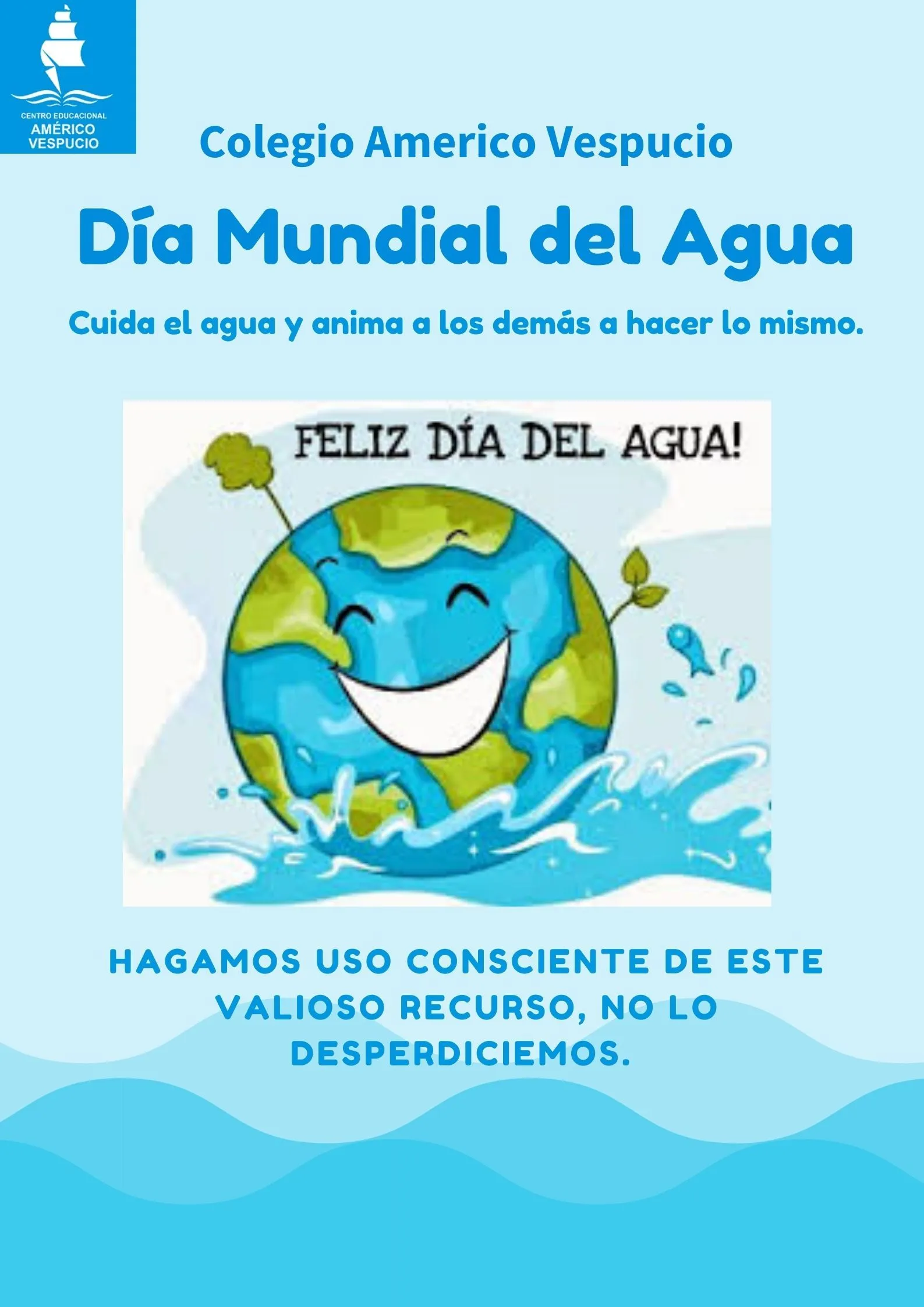 afiche dia mundial del agua | Centro Educacional Américo Vespucio afiche dia mundial del agua | Centro Educacional Américo Vespucio
