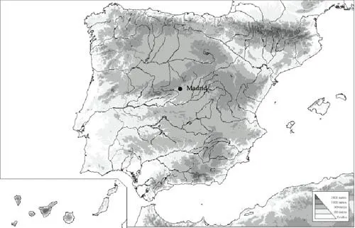 Mapa fisico de españa sin nombres - Imagui