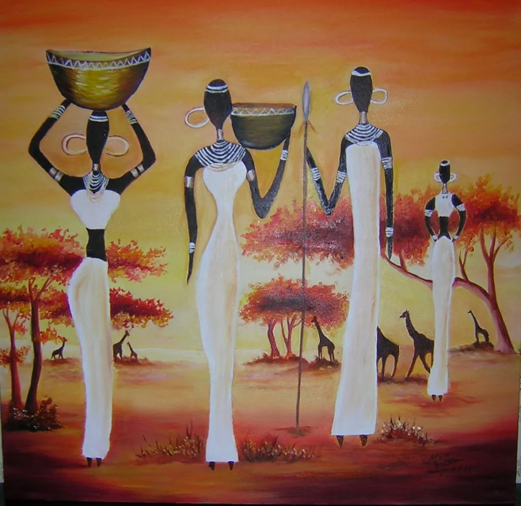 Pinturas africanas al oleo - Imagui