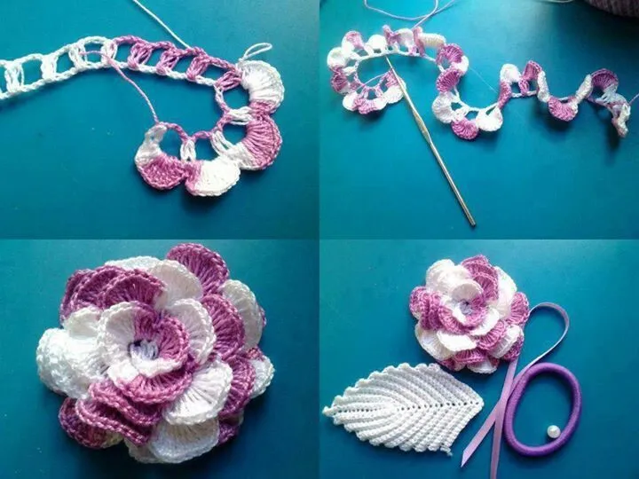 Again, another awesome crochet flower without a pattern, but I ... Again, another awesome crochet flower without a pattern, but I ...