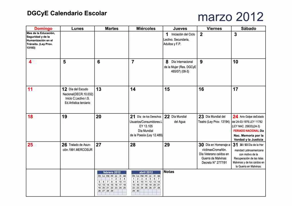 Agenda y calendario escolar DGCyE, Febrero 2012- diciembre 2012 ... Agenda y calendario escolar DGCyE, Febrero 2012- diciembre 2012 ...