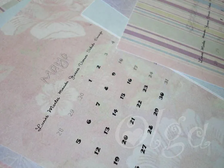 Agenda decorada con calendario 2014♥el tocador de Cenicienta