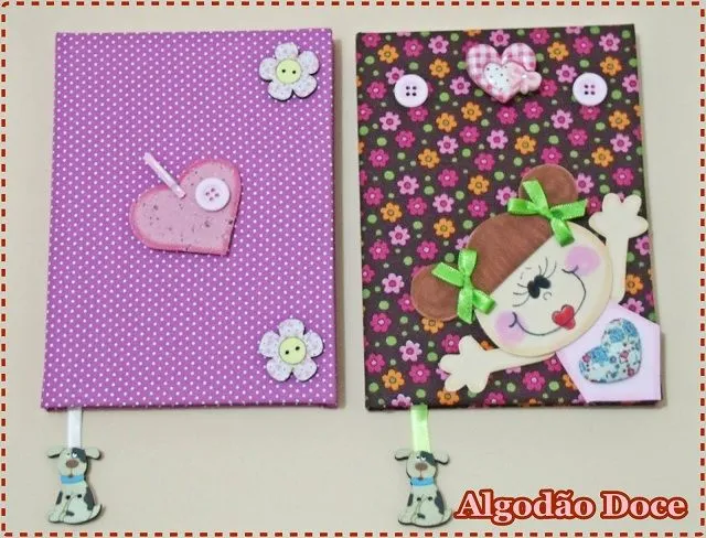 Carpetas decoradas en tela - Imagui