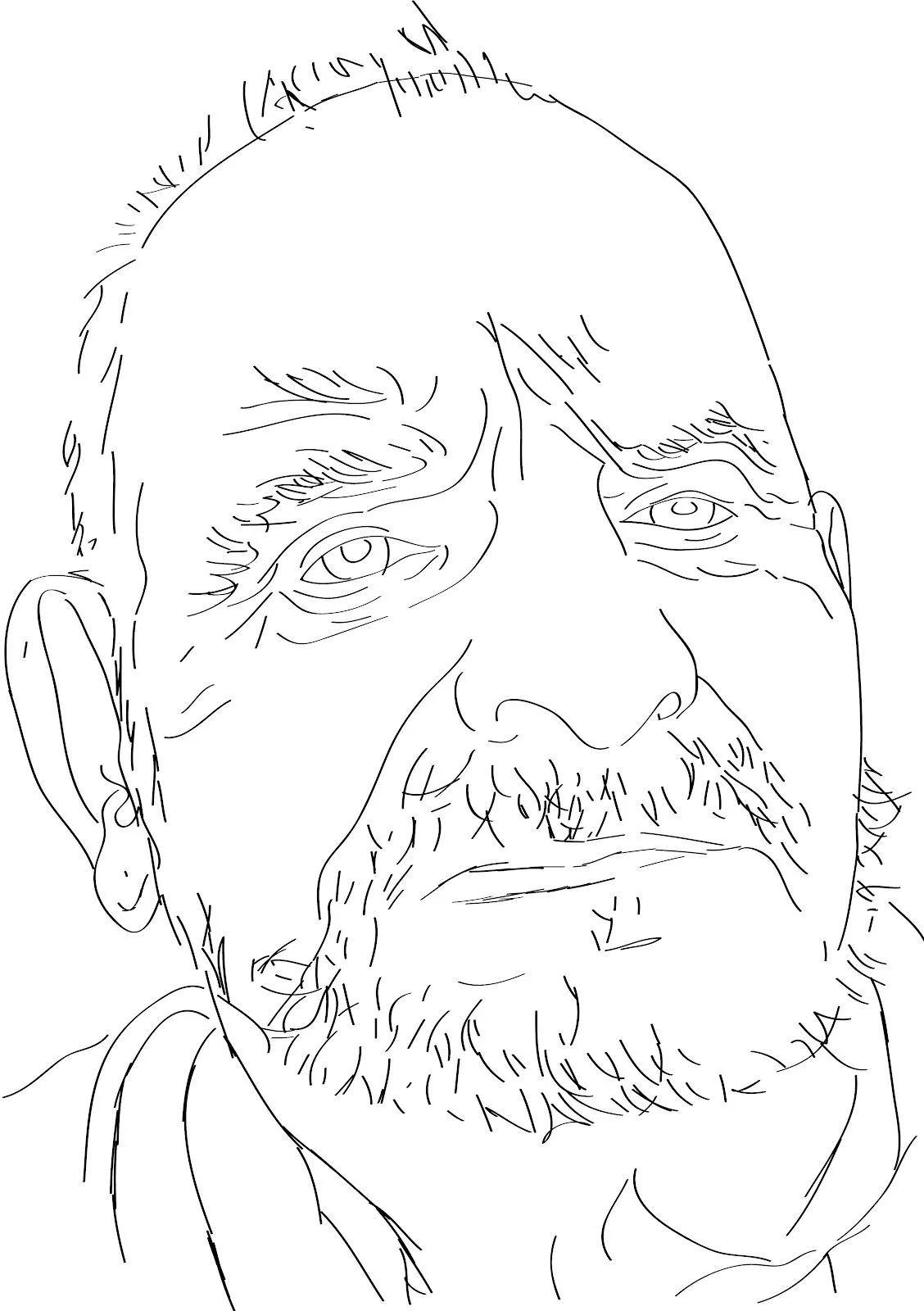 Rostro de abuelo - Dia del Abuelo para colorear ~ Dibujos para ... Rostro de abuelo - Dia del Abuelo para colorear ~ Dibujos para ...