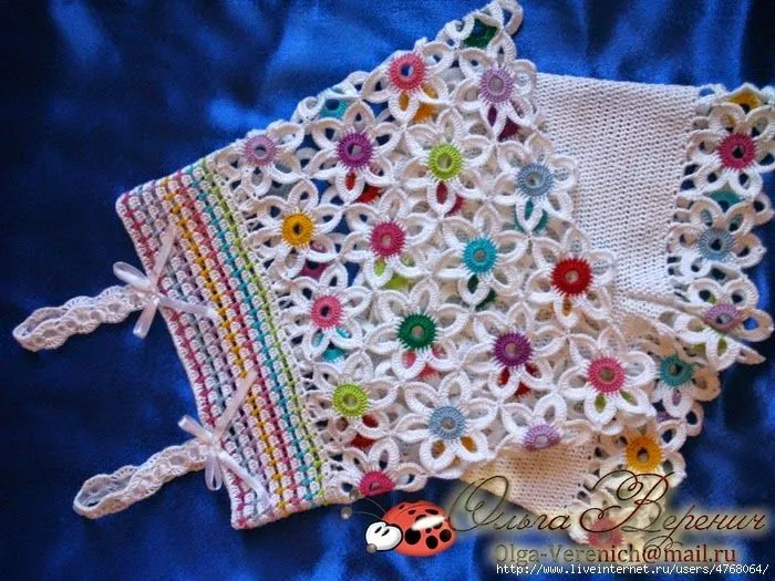 Conjunto de blusa y minishort para niña tejido al crochet con ...