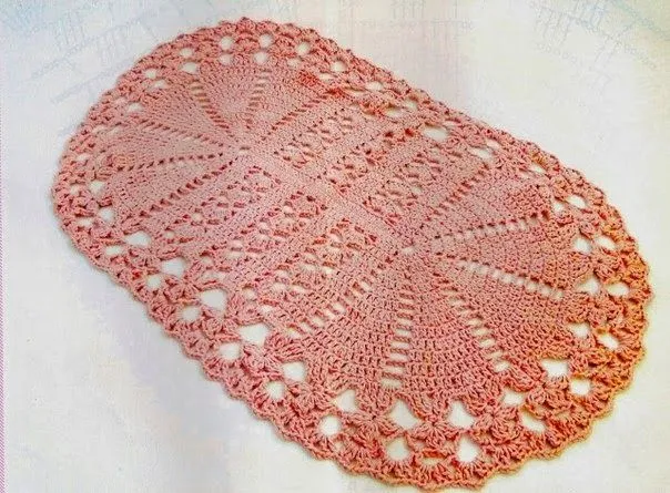Alfombra de baño tejida al crochet - con diagrama y patrones ... Alfombra de baño tejida al crochet - con diagrama y patrones ...