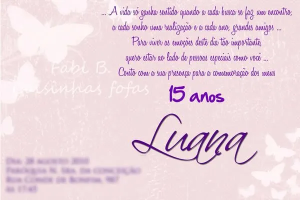 Mensagens para Debutante: Aniversariantes de 15 Anos | Mensagens ... Mensagens para Debutante: Aniversariantes de 15 Anos | Mensagens ...
