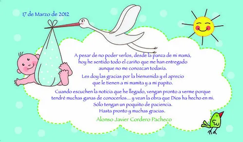 Agradecimiento de asistencia a un baby shower - Imagui Agradecimiento de asistencia a un baby shower - Imagui