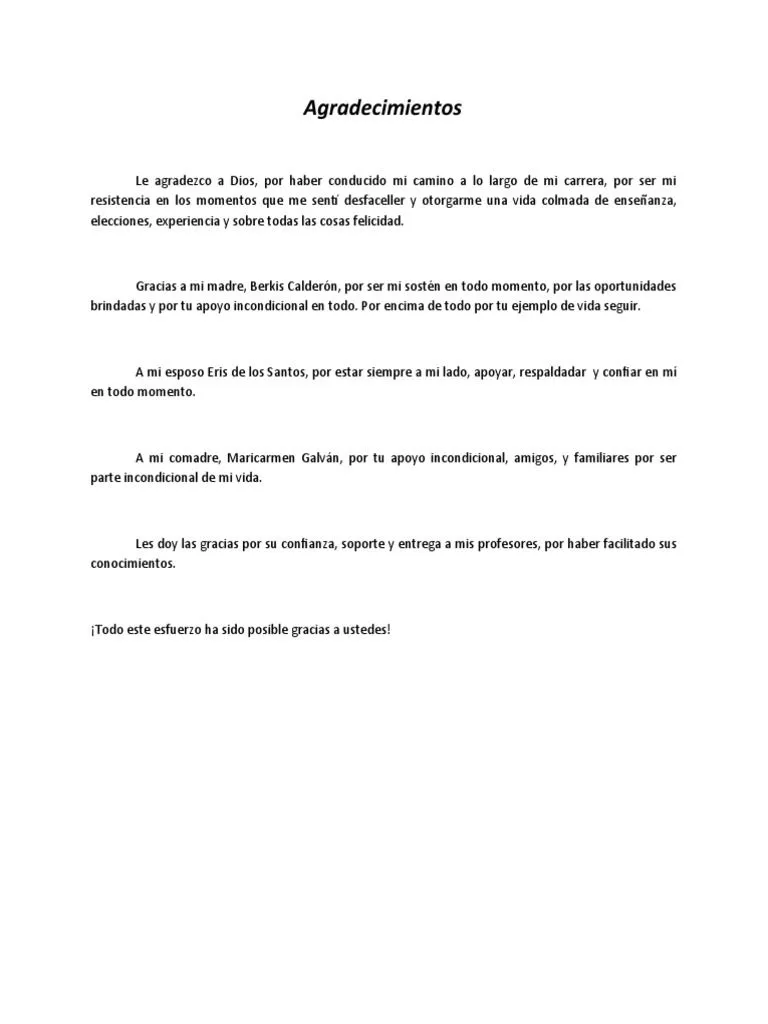 Agradecimientos y Dedicatorias | PDF | Amor