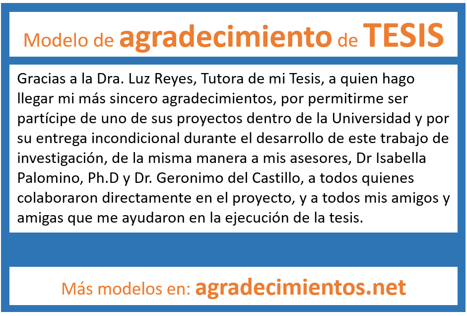 ▷ Agradecimientos de tesis a mi PROFESOR 2023 