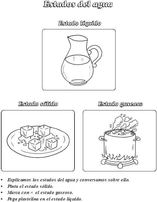 Imagenes de los tres estados del agua para colorear - Imagui