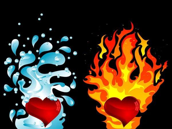 Agua y fuego — Vector stock © sarininka #8499018 Agua y fuego — Vector stock © sarininka #8499018