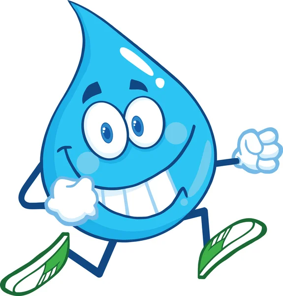 Agua gota caricatura personaje corriendo — Foto stock © HitToon ... Agua gota caricatura personaje corriendo — Foto stock © HitToon ...