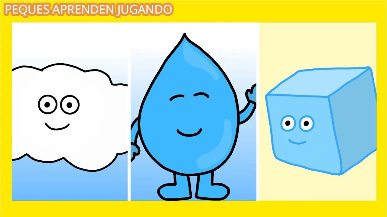 Estados del agua para niños Líquido, sólido, gaseoso Video de Peques  Aprenden Jugando - YouTube