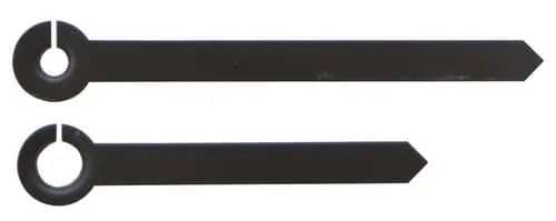 Agujas metálicas de reloj, par 60/46 mm, negras - Opitec Agujas metálicas de reloj, par 60/46 mm, negras - Opitec