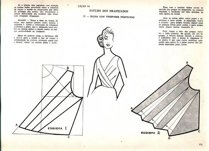 Agulha de ouro Ateliê: como fazer blusa ou saia drapeada