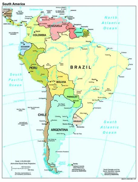 Lawhorn blog: mapa de sur america