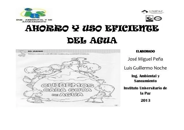 Ahorro y uso eficiente del agua