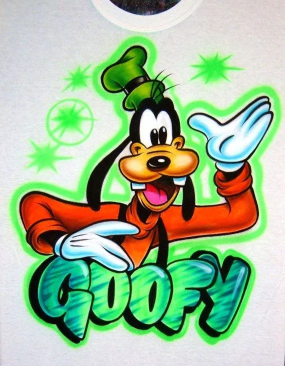 Airbrush T Shirt Goofy Block Style Name Airbrush by BizzeeAirbrush ...