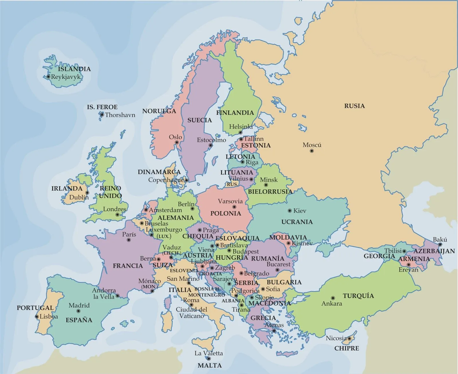 Ciencias Sociales IES Emilio Manzano.: Mapa político de Europa ...