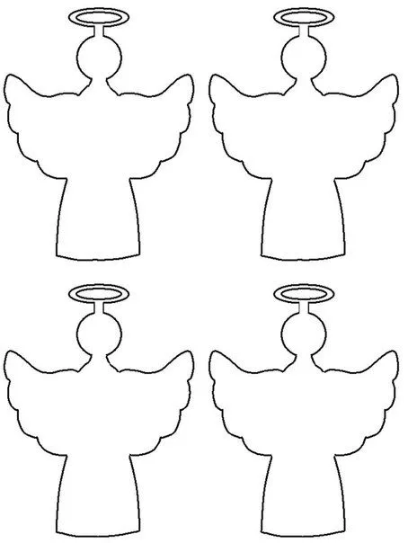 Molde para hacer angeles de fieltro para navidad Molde para hacer angeles de fieltro para navidad
