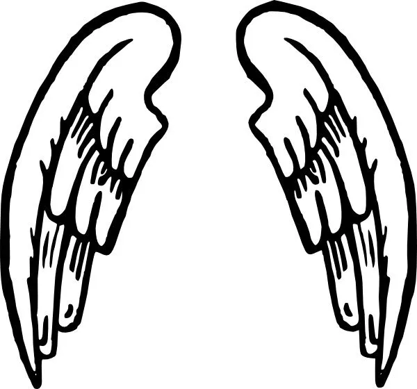 Alas del ángel del tatuaje de clipart Vector de imágenes ...