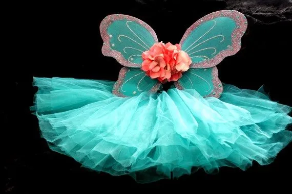 Alas de hada mariposa turquesa con un tutú de por Raeganatplay Alas de hada mariposa turquesa con un tutú de por Raeganatplay