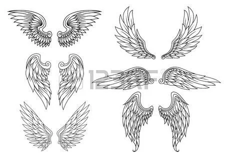 Alas heráldicos creado para el diseño del tatuaje o mascota Foto ... Alas heráldicos creado para el diseño del tatuaje o mascota Foto ...