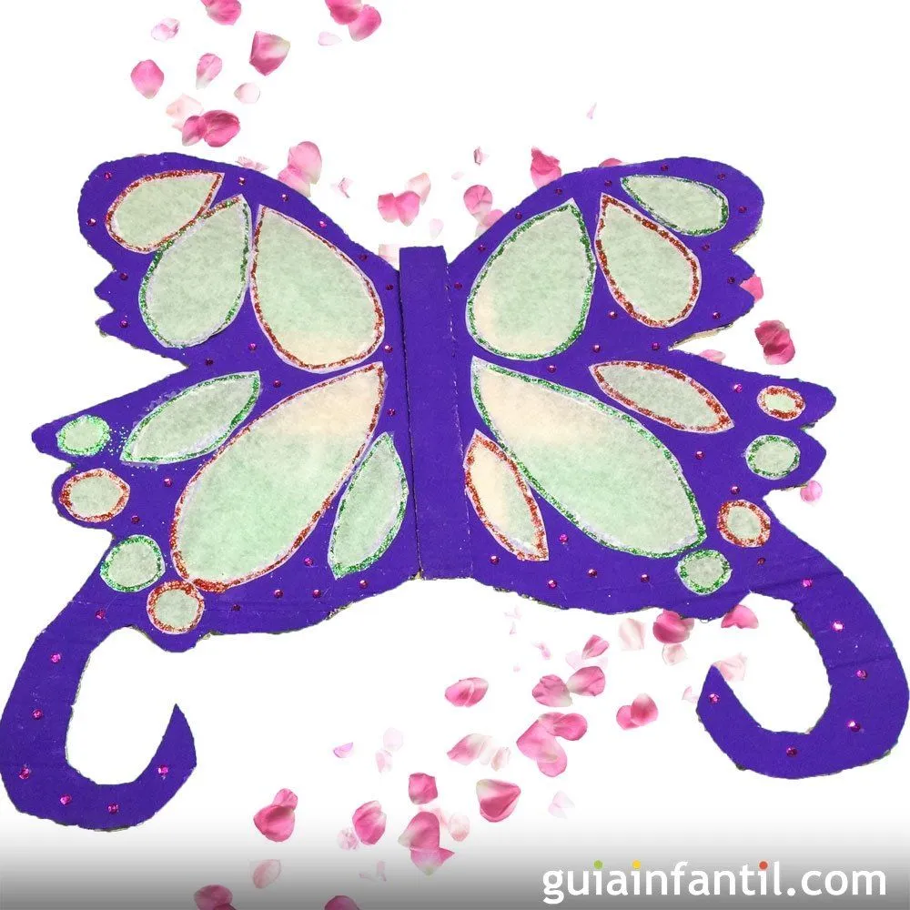 Cómo hacer unas alas de mariposa con cartón Cómo hacer unas alas de mariposa con cartón
