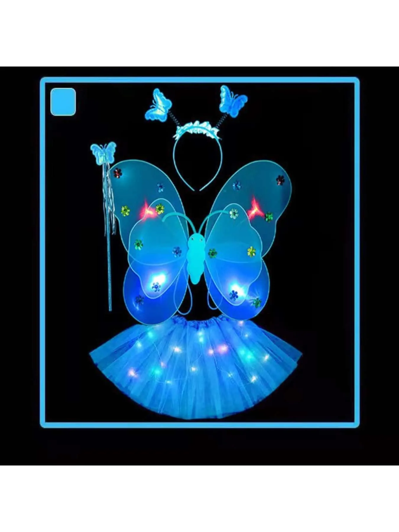 Alas de mariposa para niñas, incluye falda, varita, diadema y alas con luces | Moda de Mujer | SHEIN México Alas de mariposa para niñas, incluye falda, varita, diadema y alas con luces | Moda de Mujer | SHEIN México