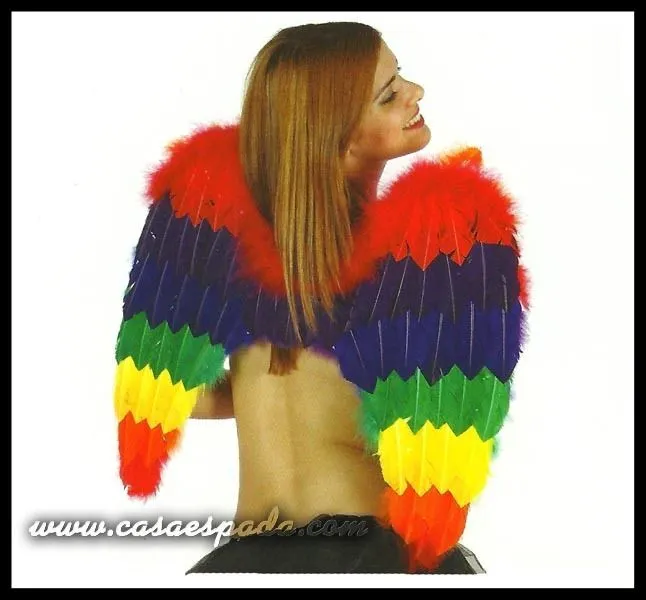 Alas plumas multicolor arcoiris - CASA ESPADA