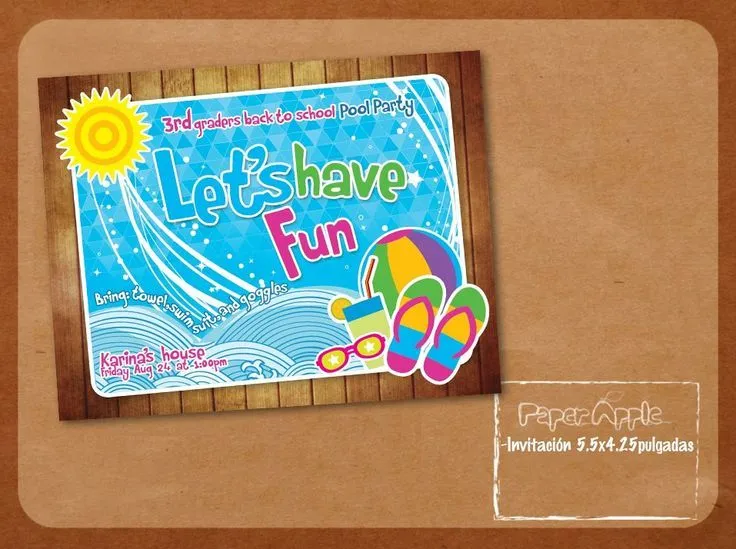 Albercada | Invitaciones para Adulto | Pinterest