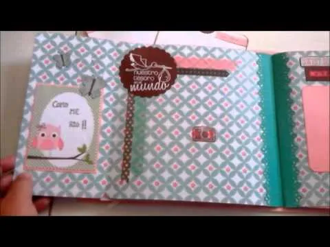 álbum bebé scrapbooking - versión niña - YouTube álbum bebé scrapbooking - versión niña - YouTube