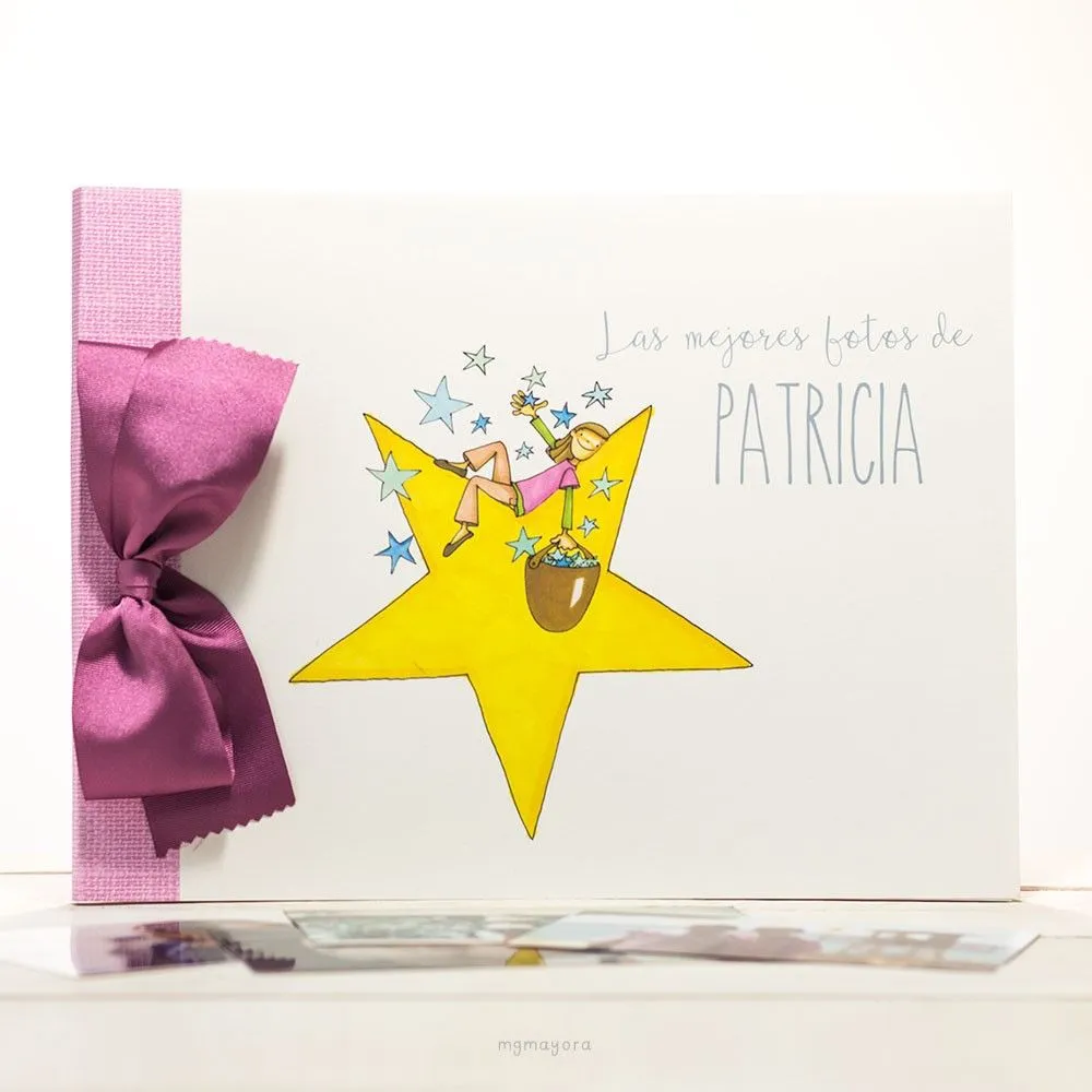 Álbum de fotos, para niño y niña, con dibujo en la portada y 35 hojas Álbum de fotos, para niño y niña, con dibujo en la portada y 35 hojas