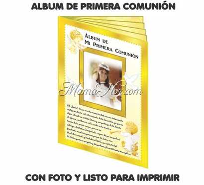 Álbum de Recuerdos de Primera Comunión | Listo para IMPRIMIR ... Álbum de Recuerdos de Primera Comunión | Listo para IMPRIMIR ...
