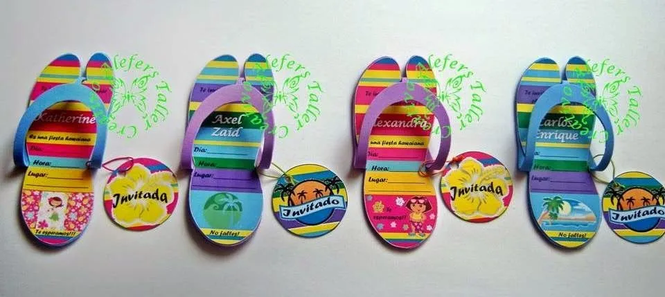 Alefers Tienda On Line: INVITACIONES PARA FIESTA HAWAIANA