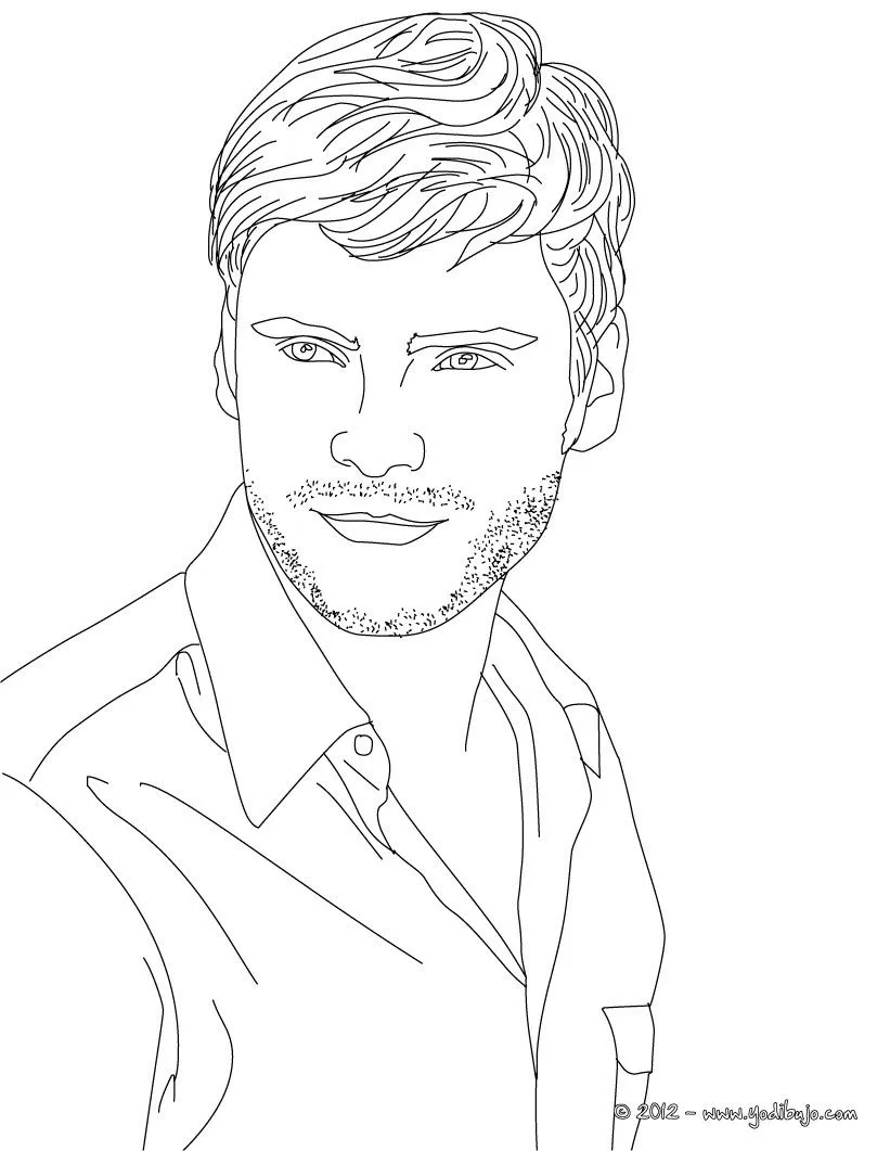 ALEMANES para colorear, actor aleman DANIEL BRUHL para imprimir