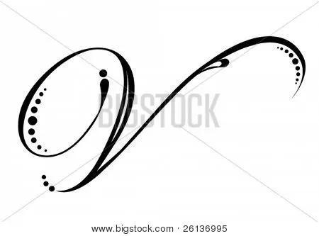 Letter V - Script Stock Vector & Stock Photos | Bigstock