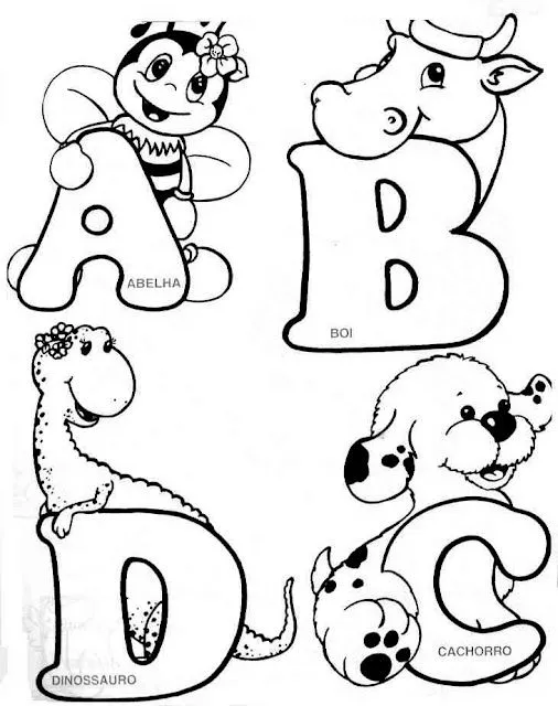 Alfabeto de animales para colorear. | Oh my Alfabetos! Alfabeto de animales para colorear. | Oh my Alfabetos!