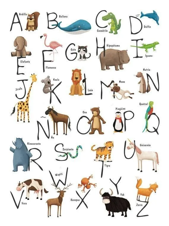 Alfabeto: animales | Learning Spanish for kids | Pinterest | Animales
