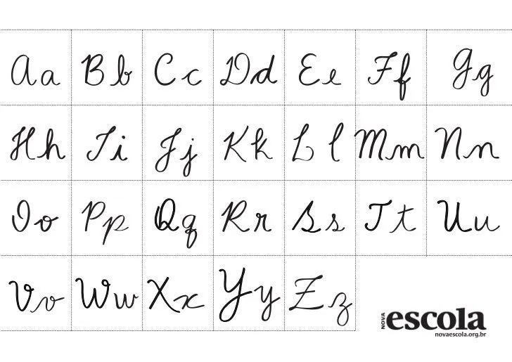 El abecedario en letra cursiva grande - Imagui