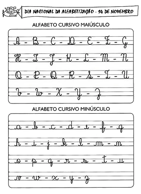 Alfabeto cursivo - Imagui