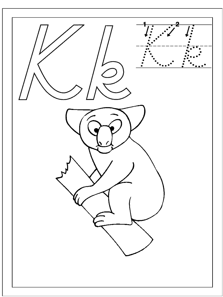 Alfabeto con Dibujos: K ~ Dibujos para Colorear Infantil Alfabeto con Dibujos: K ~ Dibujos para Colorear Infantil